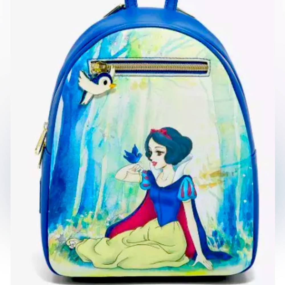 Loungefly Disney Snow White And The Seven Dwarfs Forest Scene Mini Backpack NWT